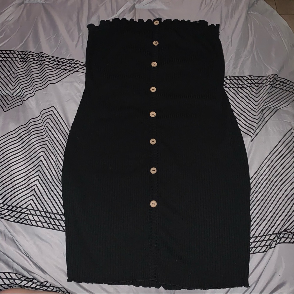 OOTD FASH black Tube dress